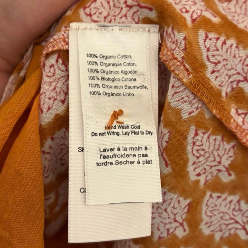 Emerson Fry 100% Cotton Orange Pink Floral Adelina Mini Dress Size Small - Picture 8 of 9